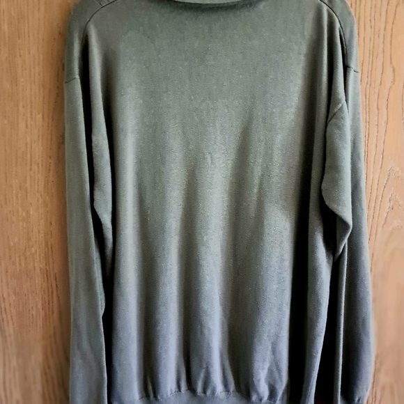 Vintage J Ferrar Lightweight Sagegreen Collared Sweater XL - Picture 2 of 7